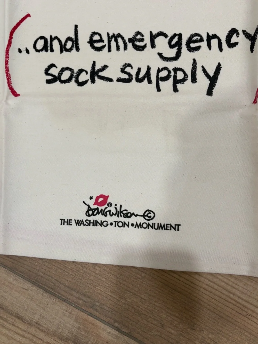 Vintage Doug Wilson Dirty Laundry Canvas Laundry Bag with Red Text 1980’s New